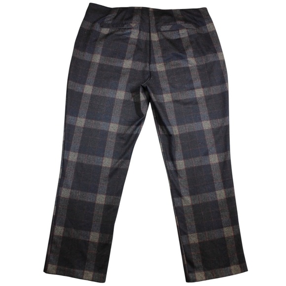 Democracy Ab Technology Plaid Pull on Belted Stretch Pants Careerwear Size 12 - Picture 5 of 12